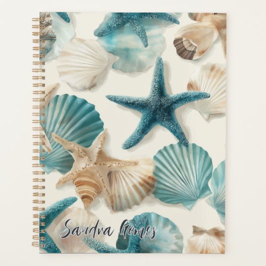 Teal Turquoise green corals pattern  (Devant)