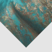 Teal Velvet Black Wolf Portrait Tissuepapier (Detail)