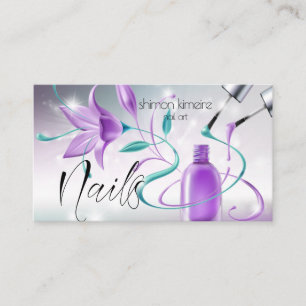 Teal & Violet Nagelstylist Professionele Salon Spa Visitekaartje