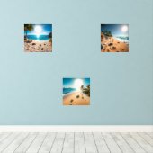 Teal Watercolor Sea Turtle Coastal Zen (Parquet)