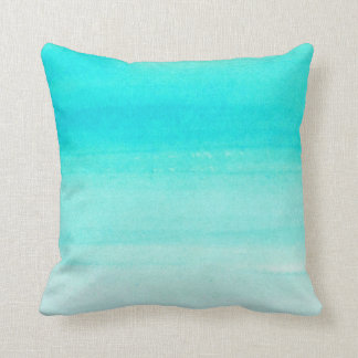 Teal waterverf ombre kussen