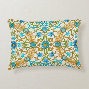 Tealblauw & Mosterd William Morris Wingerd Kunst Accent Kussen