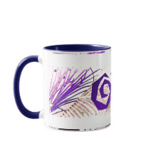 Teale et violet géométrique - Mug à 2 côtés