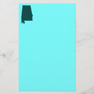 Tealgroene vorm van Alabama Briefpapier