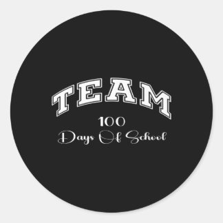 Team 100 Days of School Grappige Leraar Student Ce Ronde Sticker