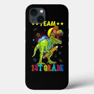 Team 1e klas Dinosaur Shirt Student Teacher Terug iPhone 13 Hoesje