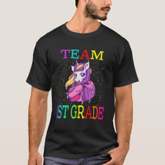 Team 1St Grade Unicorn terug naar school T-shirt
