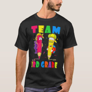 Team 3de Grade Potlood terug naar school lerarenst T-shirt