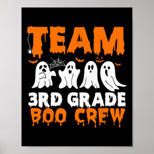 Team 3e Grade Boo Crew Halloween Ghost Poster