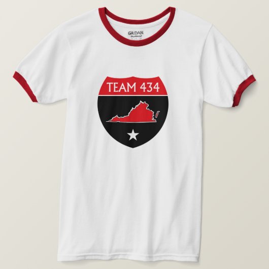 TEAM 434 - CTOP - RED T-SHIRT (Design voorkant)