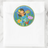 Team 4de graad! Cute Mermaid Ronde Sticker (Tas)