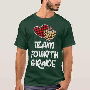 Team 4e klas grappigheids 4e terug naar leraar aan t-shirt