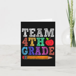 Team 4e Vierde Klas Leraar Grappig Terug Naar Scho Kaart
