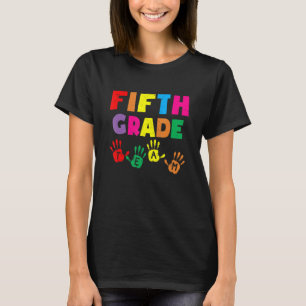 Team 5e graad handdrukken terug naar schoolleraar t-shirt
