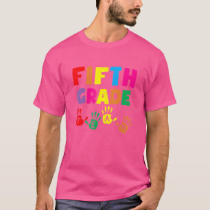Team 5e graad handdrukken terug naar schoolleraar  t-shirt
