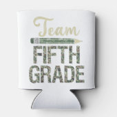 Team 5e klas terug naar schooldag Camo leraren Blikjeskoeler (Achterkant)