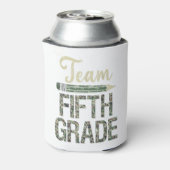 Team 5e klas terug naar schooldag Camo leraren Blikjeskoeler (Blikje Achterkant)