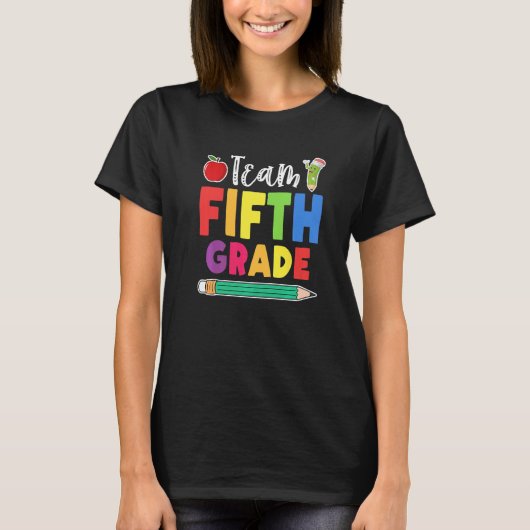 Team 5th Grade Hello 5th Grade Back To School T-shirt (Voorkant)