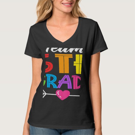 Team 5th Grade Teacher Student Kid Back To School T-shirt (Voorkant)
