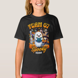 Team 67 Spooky Squad Grappig Zes Zeven Meme 6 7 Ha T-shirt