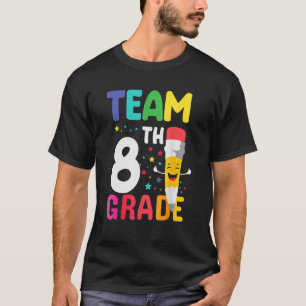 Team 8e klas Happy Pencil Terug naar School T-shirt
