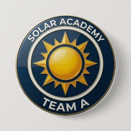 Team A – SOLAR ACADEMY Bold Text Design for Leader Ronde Button 7,6 Cm
