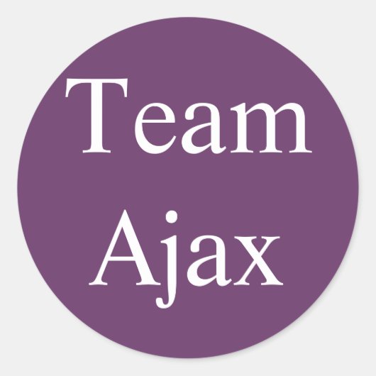 Team Ajax sticker (Voorkant)