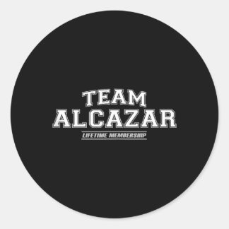 Team Alcazar _ Trotse Familie Achternaam Geschenk Ronde Sticker