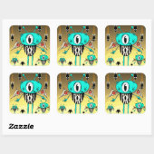 Team alien 2012 vierkante sticker (Vel)