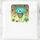 Team alien 2012 vierkante sticker (Tas)