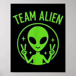 Team Alien – Grappige Groene Buitenaardse Vredes S Poster
