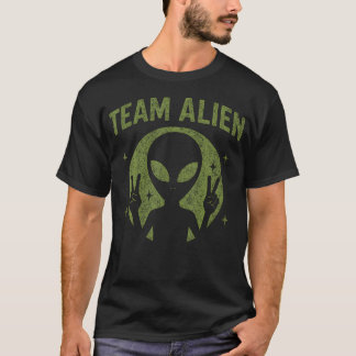 Team Alien Peace Funny Ufo Space Women Kids Youth T-shirt