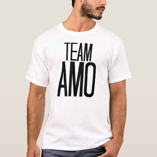 Team Amo T-shirt in wit (Voorkant)