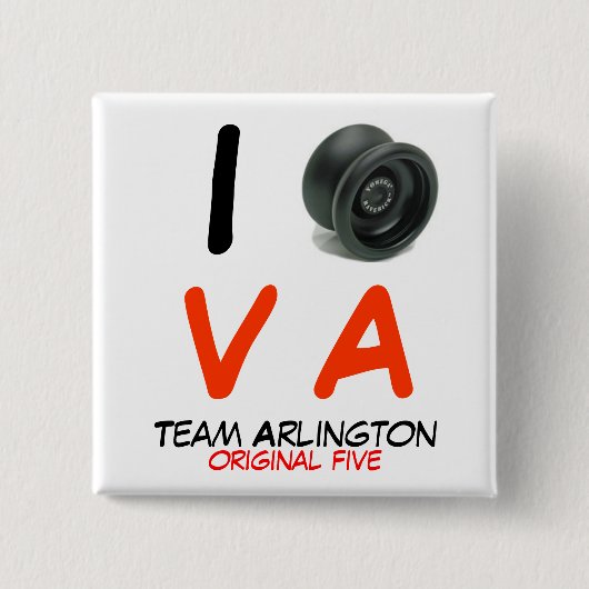 Team Arlington pin Vierkante Button 5,1 Cm (Voorkant)
