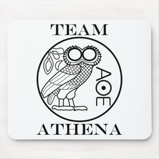 Team Athena (lettertype Engravers) Muismat (Voorkant)