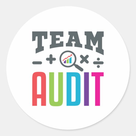 Team Audit Auditor Auditor Group Accountant Ronde Sticker (Voorkant)