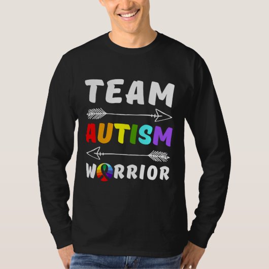 Team Autism Warrior Autism Awareness Autisme Mam A T-shirt (Voorkant)