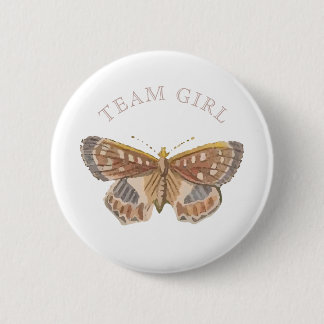 Team Baby Meisje Elegante Vlinder Geslacht Onthull Ronde Button 5,7 Cm