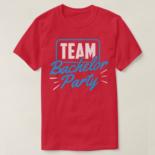 Team Bachelor Party Bruid Bruidegom T-Shirt (Design voorkant)