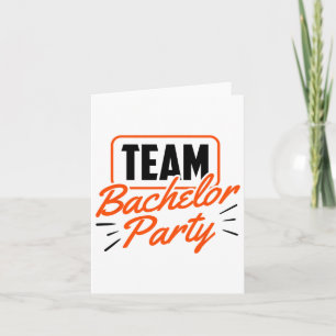 Team Bachelor Party Bruid Groom 3 Kaart