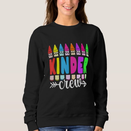 Team Back To School Kindergarten Kinder Crew Trui (Voorkant)