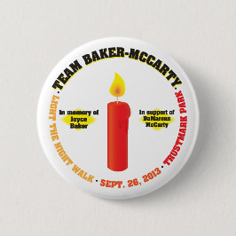 Team Baker-McCarty Light the Night Walk 2013 Ronde Button 5,7 Cm