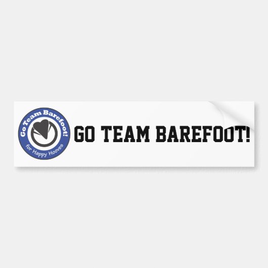 Team Barefoot! Bumpersticker (Voorkant)