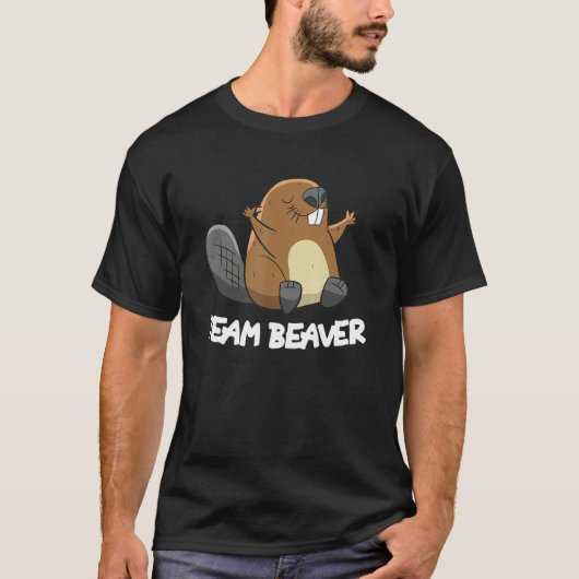 Team Beaver Funny Beaver T-shirt (Voorkant)
