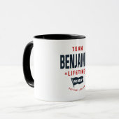 Team Benjamin Lifetime Member Funny Name Benjamin Mok (Voorkant links)