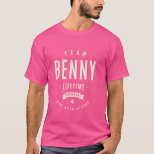 Team Benny Lifetime Member Grappige naam Benny T-shirt