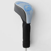 team blauwe krab golfheadcover (Schuin)
