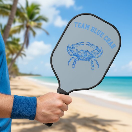 team blauwe krab pickleball paddle