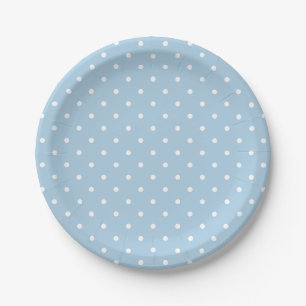 Team Blue Polka Dots Papieren Bordje