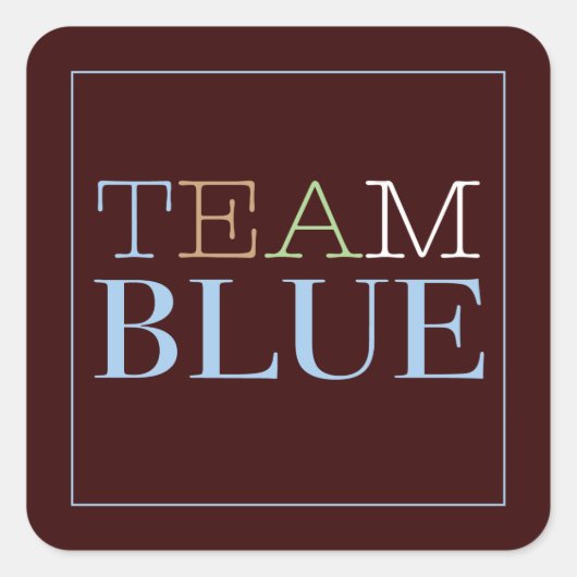 Team Blue pour Sticker pour Garçon pour la fête de (Devant)